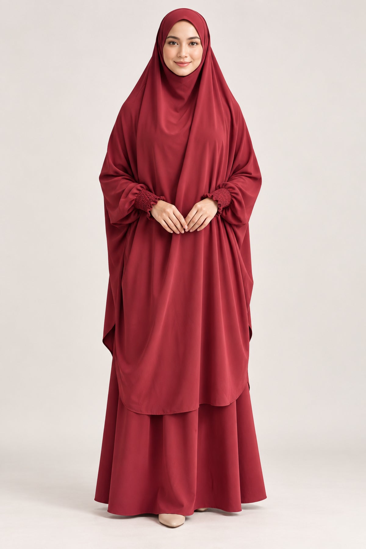 Khimar met rok - vooraanzicht