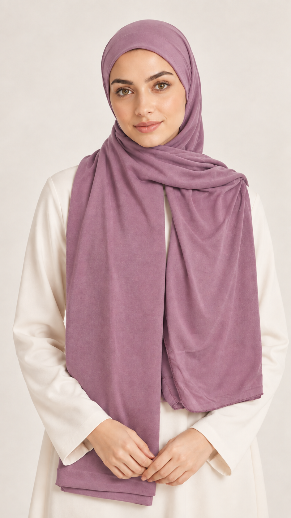 Premium stretch jersey Lavendel - vooraanzicht