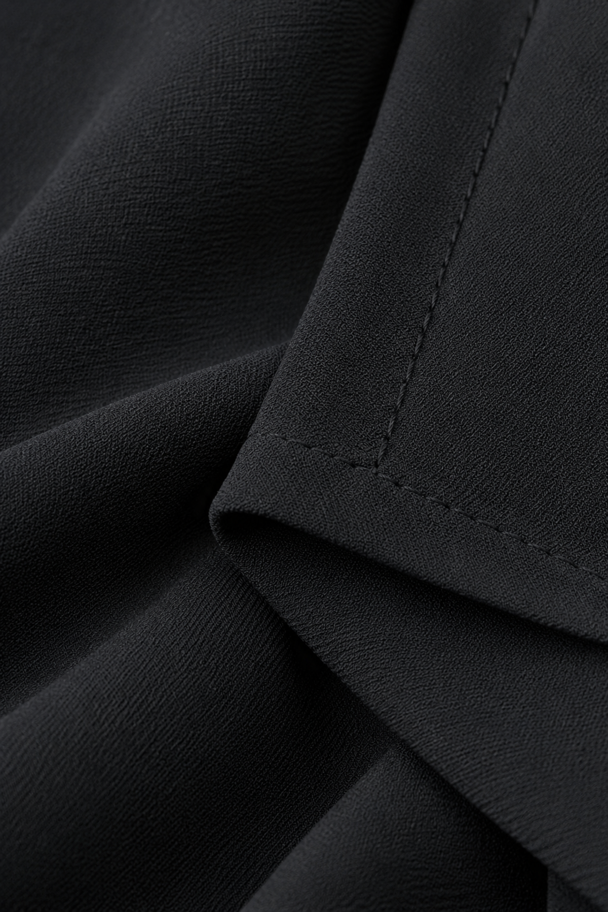 A lijn Abaya- Zwart - stofdetail