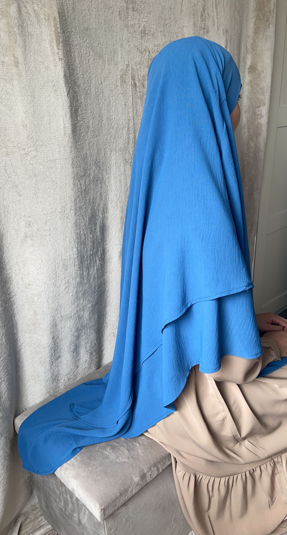 Khimar Jazz 2 laags blauw