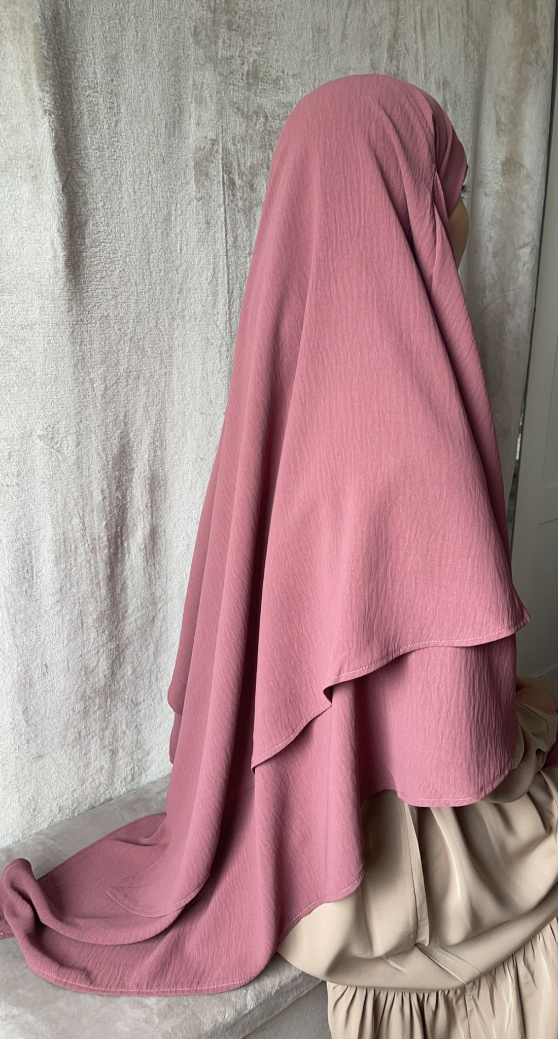 Khimar Jazz 2 laags  roze