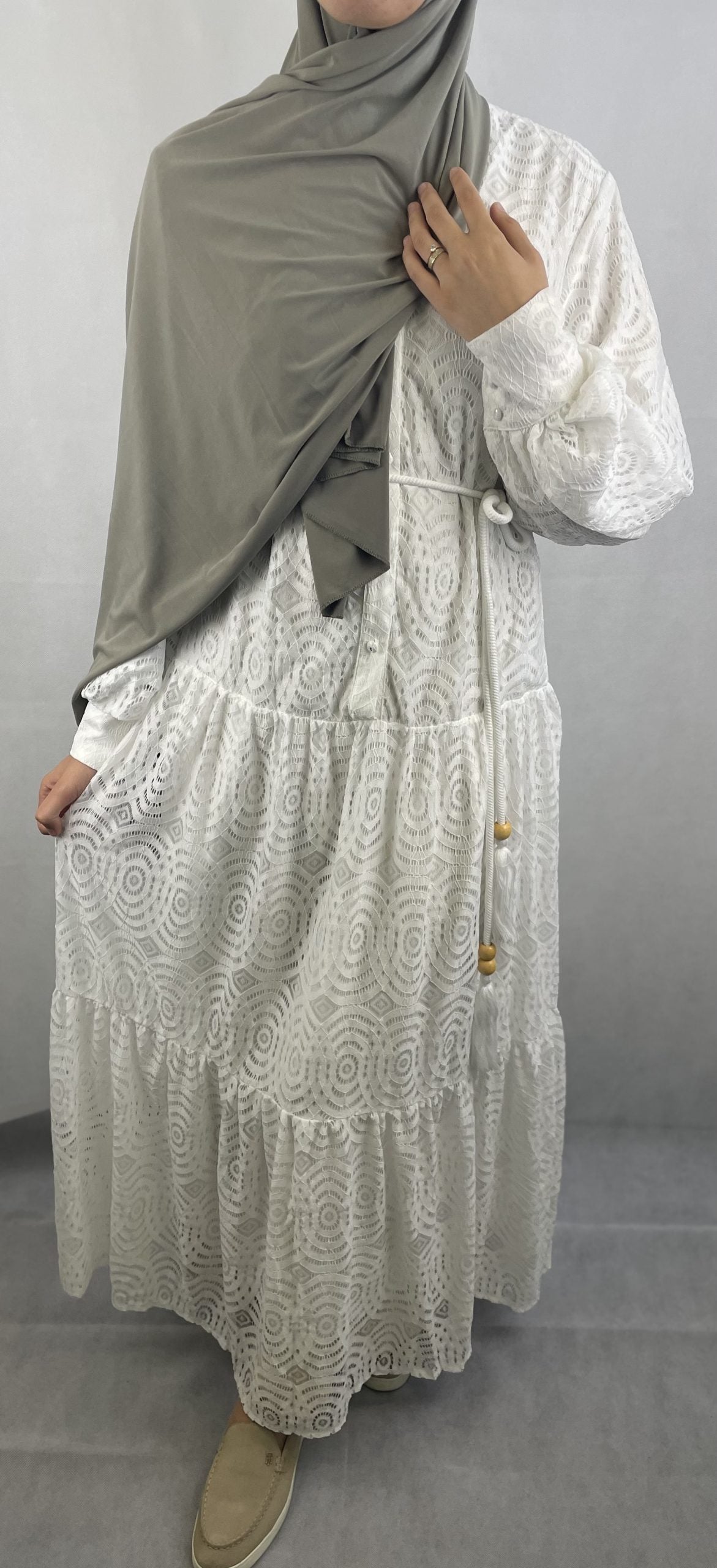 Maxi dress Sanae wit