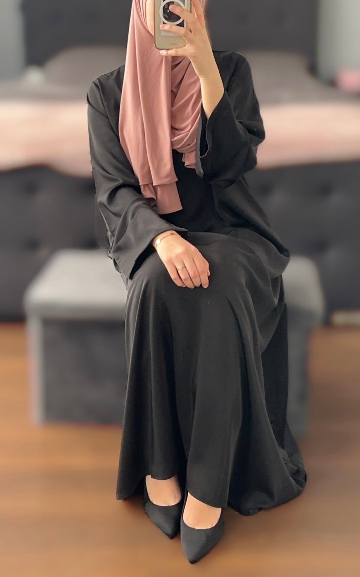 Satin Dress Black