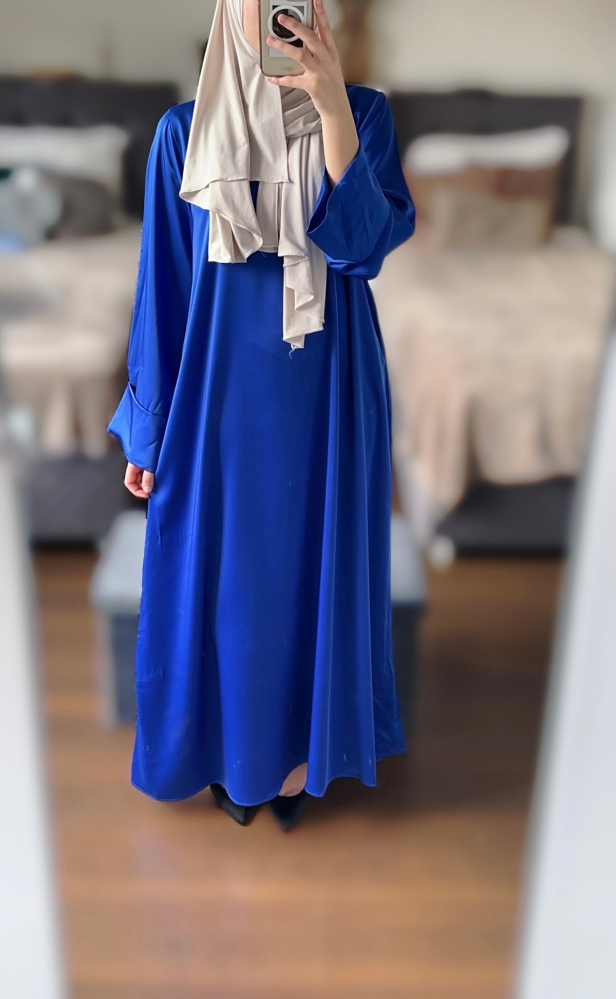 Satin Dress Royal Blue