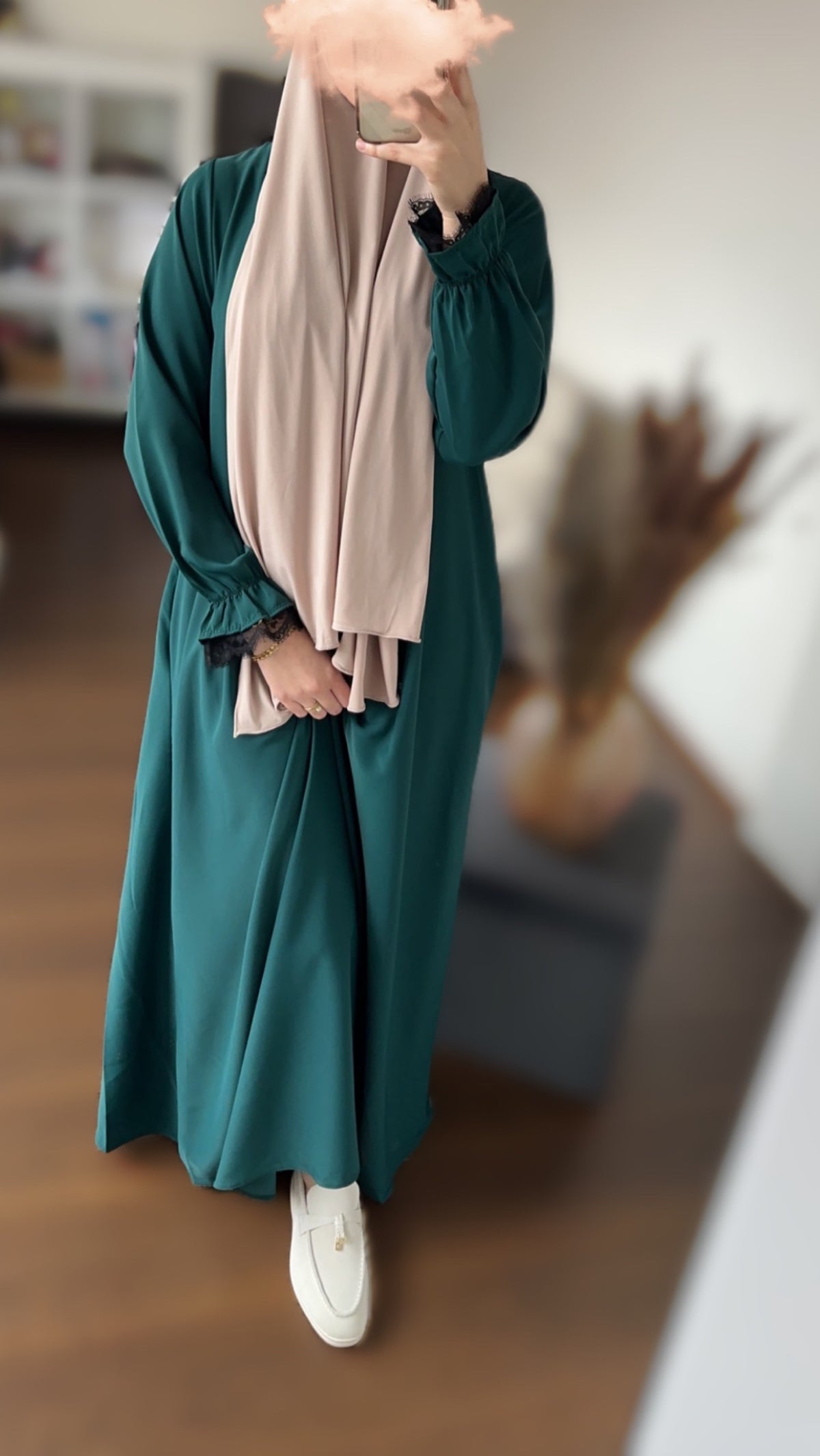 Abaya- noor donker turquoise