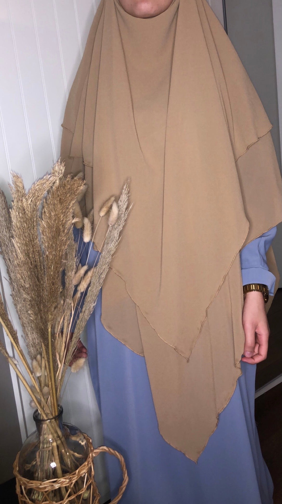 Khimar 3 laags- Camel