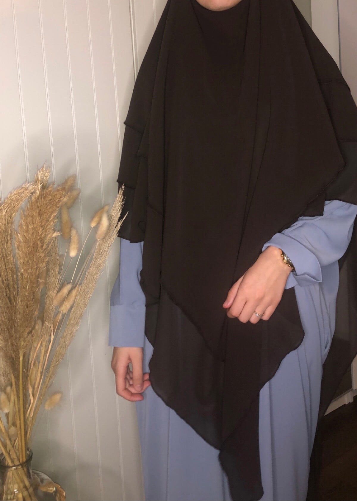 Khimar 3 laags – Donker bruin