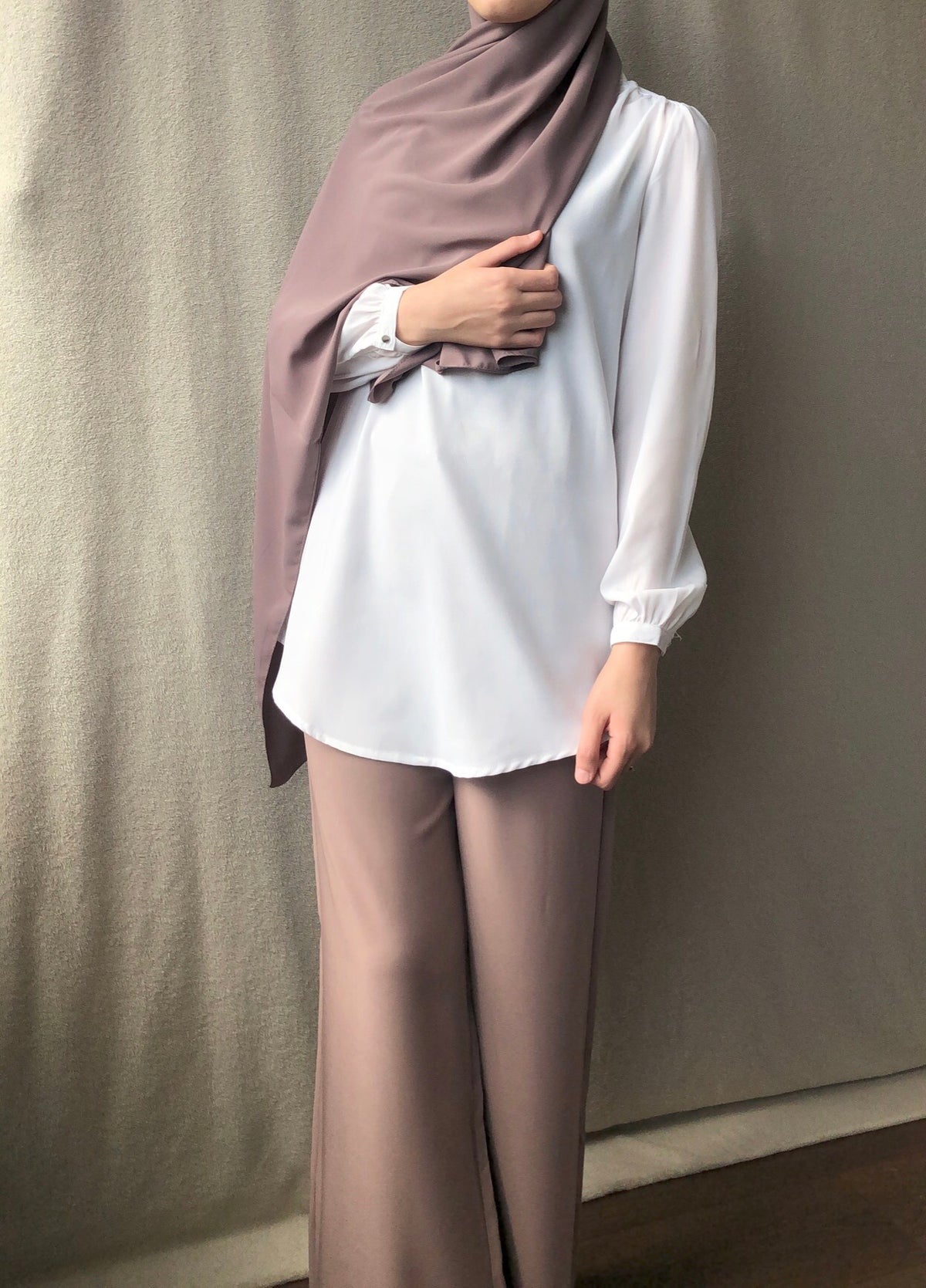 Wijde broek- Camel