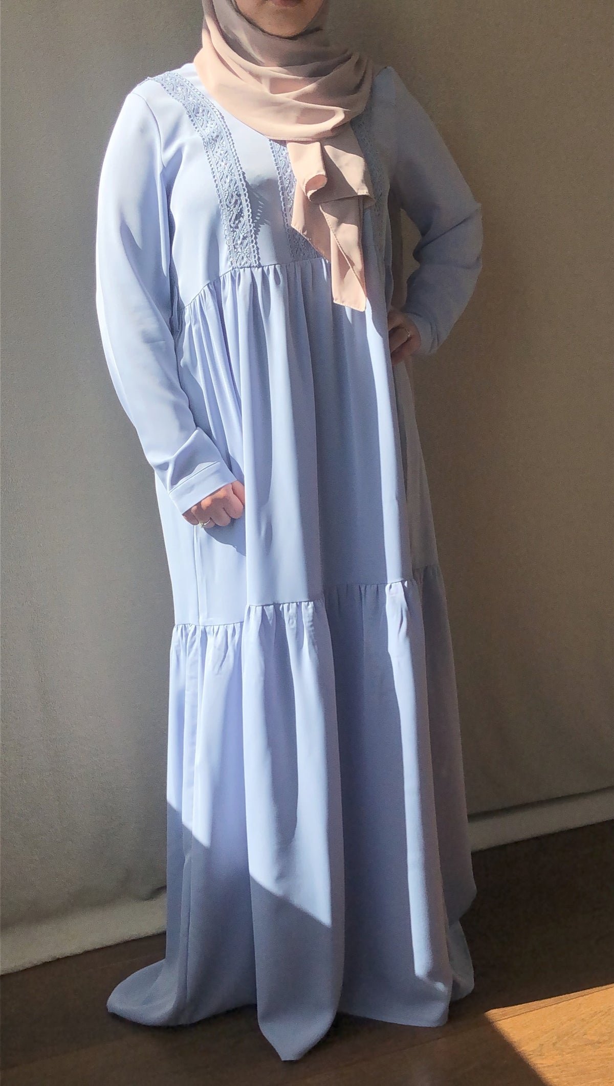 Jurk met kant- Blauw