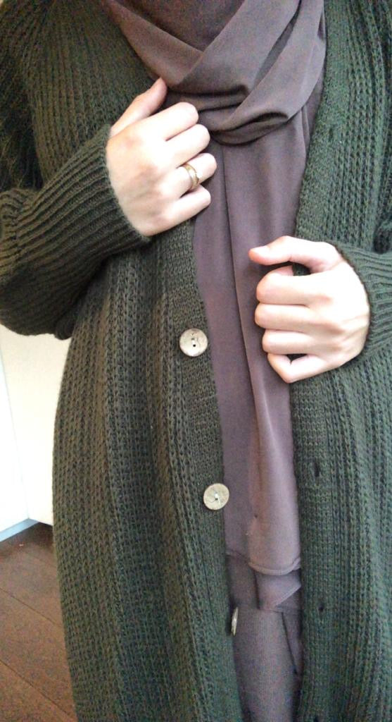 Lange vest met knopen