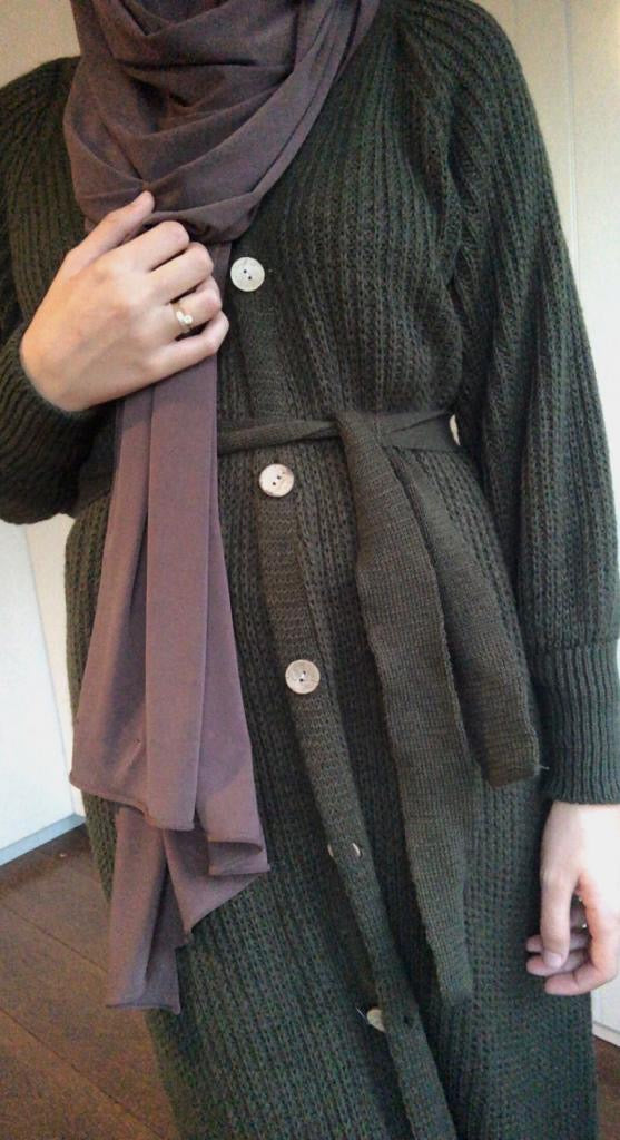 Lange vest met knopen
