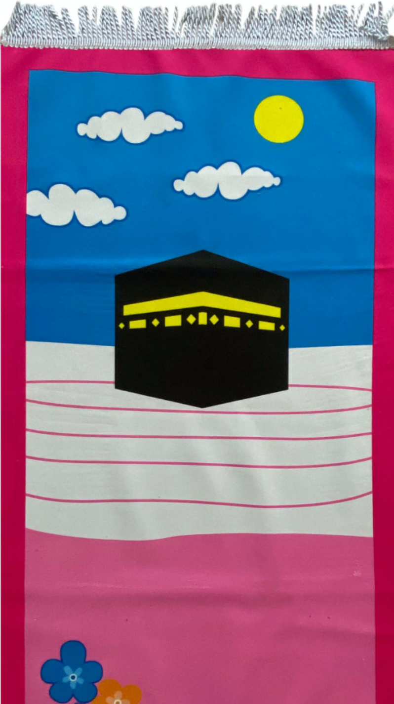 Kindergebedskleed Kaaba- meisjes Roze