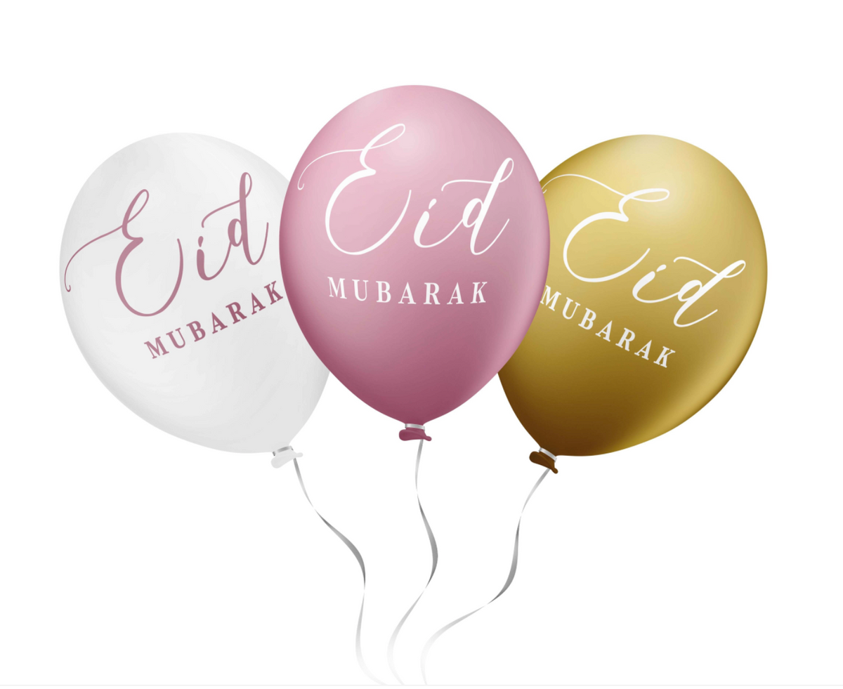 Eid mubarak ballonnen oudroze
