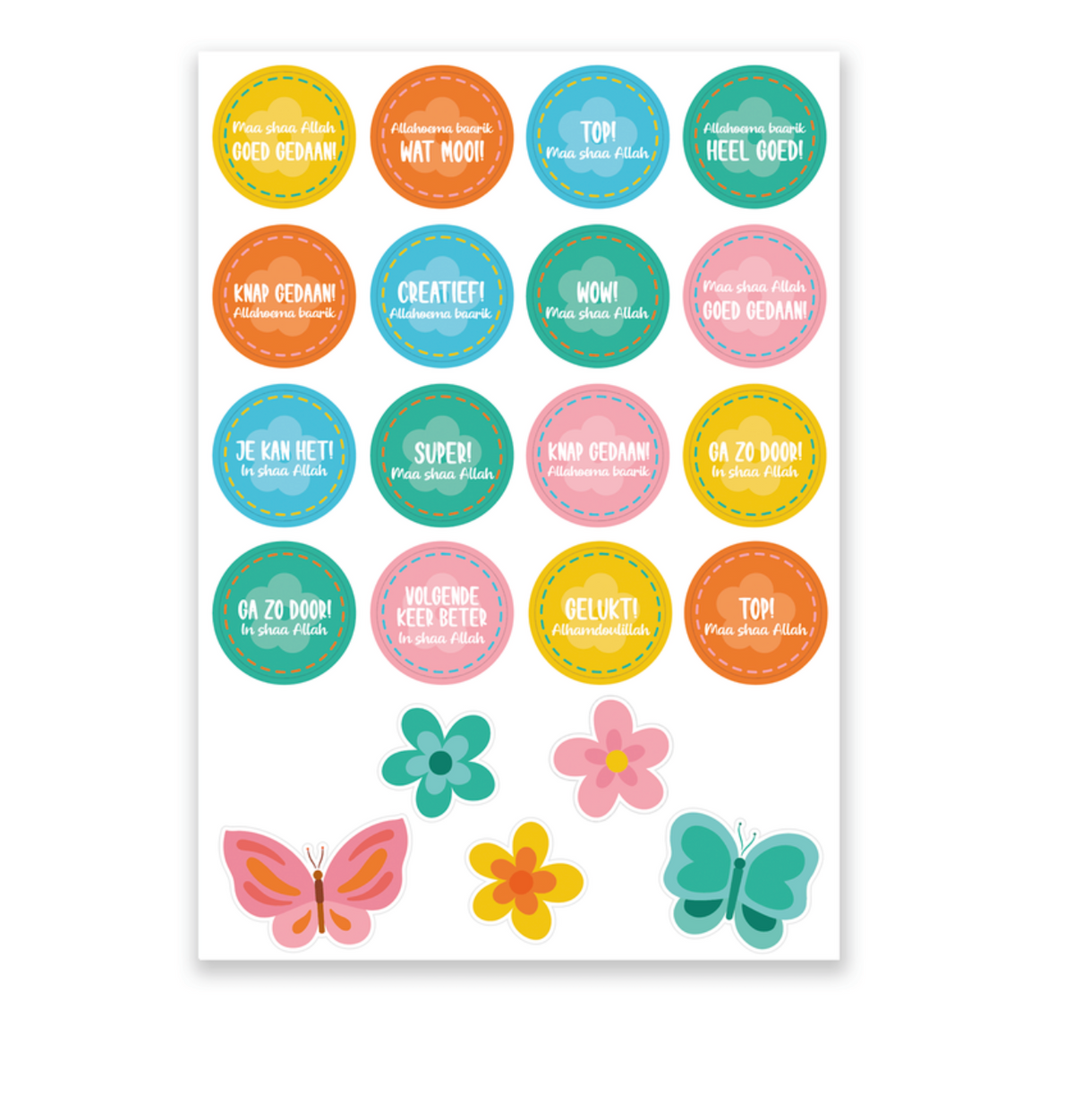 Islamitische Beloningsstickers Vlinders