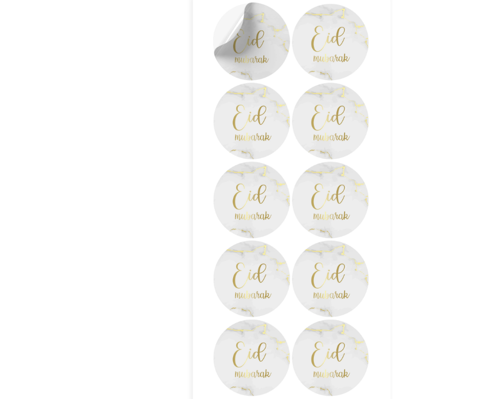 Eid stickers goud